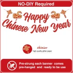 Chinese New Year Decorations 2025,include 1 No Diy Chinese New Year Banner and 16 Pcs Chinese New Year Hanging Decorations,Lunar New Year Decorations 2025 for Lunar Year Spring...