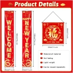 Chinese New Year Decorations 2025, Lunar New Year Decorations, Lunar New Year Banner, Lucky Paper Fans, Lunar New Year Decorations 2025