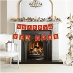 Chinese New Year Decorations 2025,Red Gold 16.4Ft Happy Lunar New Year Banner New Year Decorations 2025 Spring Festival Flag Bunting Garland NYE Eve Party Decorations Backdrop...