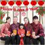 Chinese New Year Decorations 2025 Spring Festival Hanging Ornaments Paper Fans Red Lantern Happy New Year Banner Red Envelopes Chinese Fu Character Stickers for Lunar New Year...