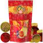 Foiled Again! 2025 Lunar New Year Chocolate Coins - Year of the Snake - Gold and Red Foil - Prosperity and Good Fortune Gift - Pure Belgian Chocolate Red Envelope Fill