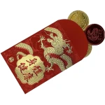 Foiled Again! 2025 Lunar New Year Chocolate Coins - Year of the Snake - Gold and Red Foil - Prosperity and Good Fortune Gift - Pure Belgian Chocolate Red Envelope Fill