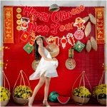 Happy Chinese New Year Banner Year of Dragon Banner Lunar New Year 2025 Decorations Chinese New Year Garland NYE Backdrop For Home Office Party Supplies