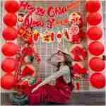 Happy Chinese New Year Banner Year of Dragon Banner Lunar New Year 2025 Decorations Chinese New Year Garland NYE Backdrop For Home Office Party Supplies