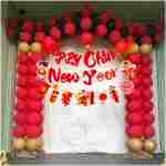 Happy Chinese New Year Banner Year of Dragon Banner Lunar New Year 2025 Decorations Chinese New Year Garland NYE Backdrop For Home Office Party Supplies