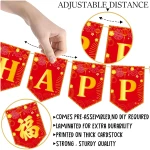 Happy Chinese New Year Banners Spring Festival Party Decorations Lunar New Year Banners Year of the Snake Hanging Decoration for 2025 Chinese New Year Party Supplies