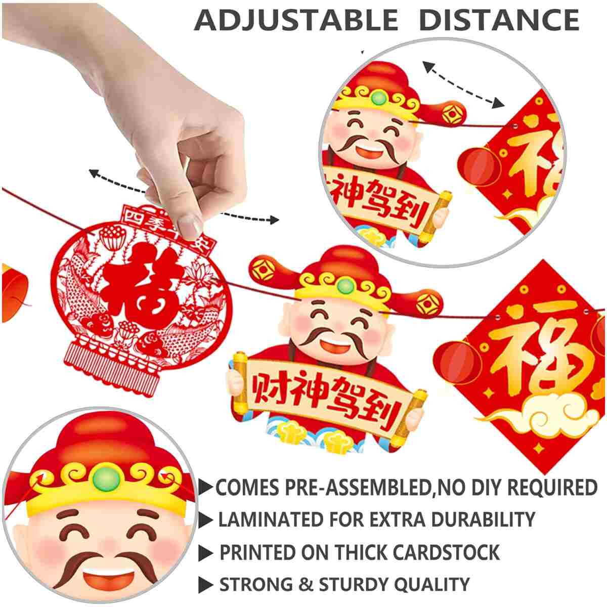Happy Chinese New Year Party Banner 2025 Chinese New Year Decorations Lunar New Year Banner Spring Festival Lunar New Year Decor for 2025 Chinese New Year Party Banner Year of...
