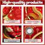 Large 71" X 43" Chinese New Year Decorations 2025 Backdrop, Lunar New Year Decorations 2025, Year of The Snake 2025 Decorations Chinese New Year Banner, Chinese New Year...