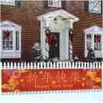 Large Happy Chinese New Year 2025 Banner for Fence Year of The Snake Asian Chinese New Year Party Decorations and Supplies for Home