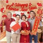 LARRAZABAL Chinese New Year Decorations 2025, Lunar Chinese New Year Decorations Include Chinese New Year Banners and Hanging Swirls for Home Office, Chinese New Year 2025 Party...