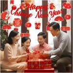 LARRAZABAL Chinese New Year Decorations 2025, Lunar Chinese New Year Decorations Include Chinese New Year Banners and Hanging Swirls for Home Office, Chinese New Year 2025 Party...