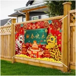 Lofaris 2025 Chinese New Year Banner - Year of The Snake Kids Party Decoration, Lunar New Year Celebration Backdrop, 70.8 x 43.3 Inch - Chinese Spring Festival Decor for Home &...
