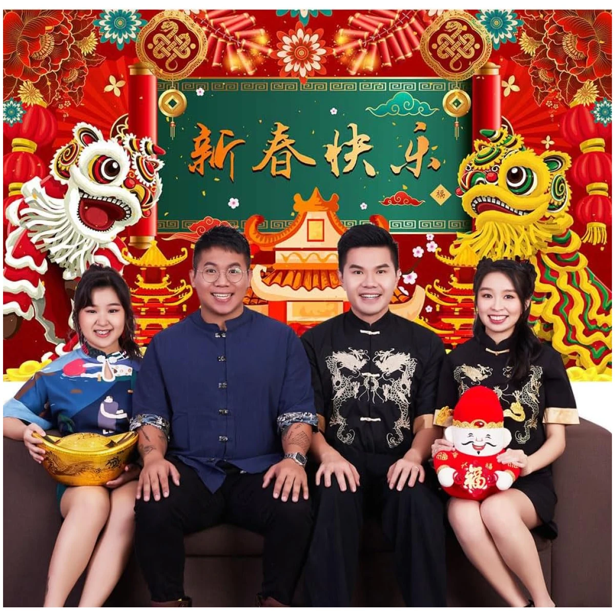Lofaris 2025 Chinese New Year Banner - Year of The Snake Kids Party Decoration, Lunar New Year Celebration Backdrop, 70.8 x 43.3 Inch - Chinese Spring Festival Decor for Home &...