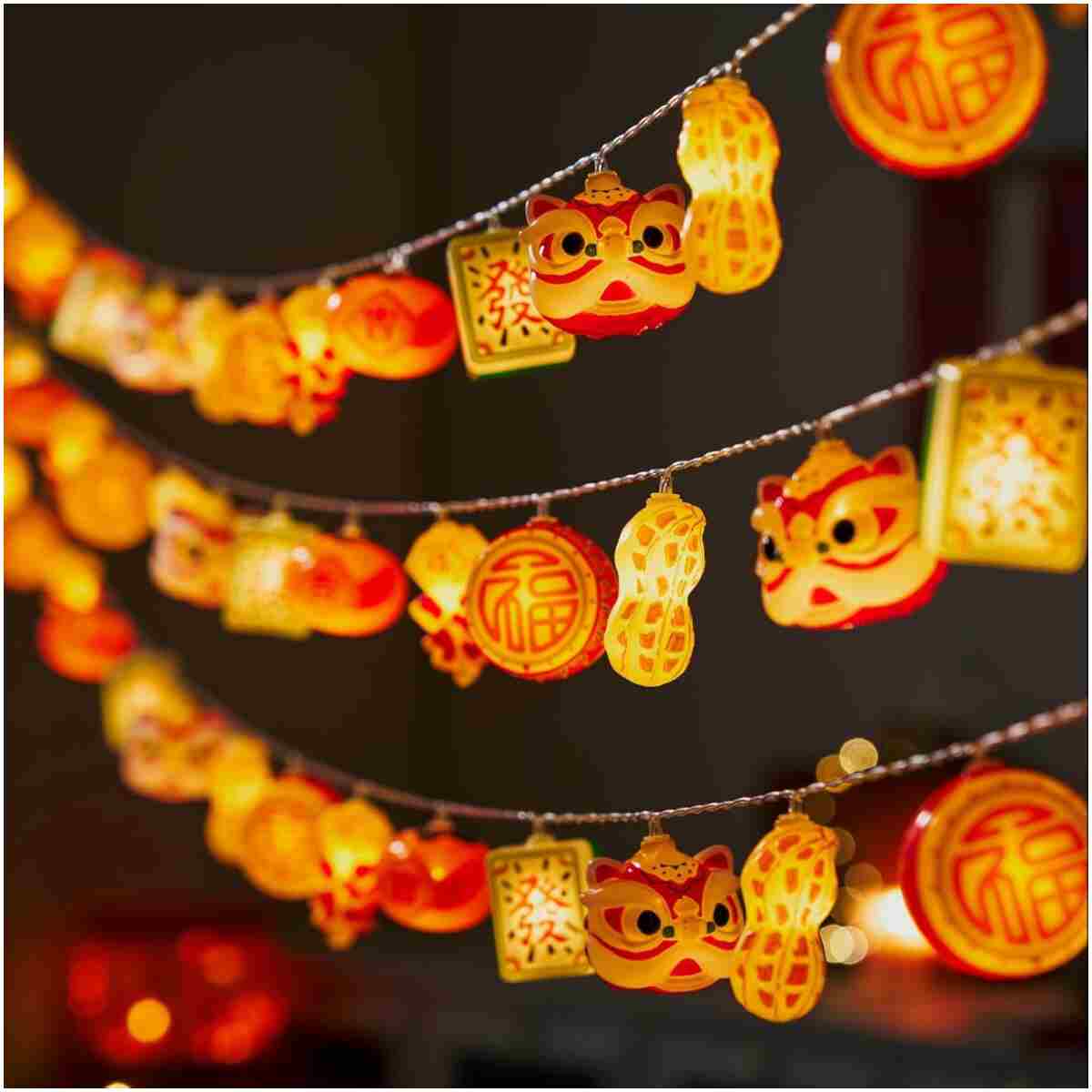 LOLStar Chinese New Year Decorations 2025, Lunar New Year String Lights 20 LED Window Lights Battery Operated (Not Included), Timer Function & 8 Flashing Modes, Spring Festival...