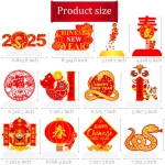 Lunar New Year Honeycomb Centerpieces 2025 Chinese New Year Table Centerpieces Spring Festival Party Centerpieces for Happy Chinese New Year Year of The Snake Party Supplies
