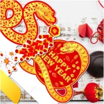 Lunar New Year Honeycomb Centerpieces 2025 Chinese New Year Table Centerpieces Spring Festival Party Centerpieces for Happy Chinese New Year Year of The Snake Party Supplies
