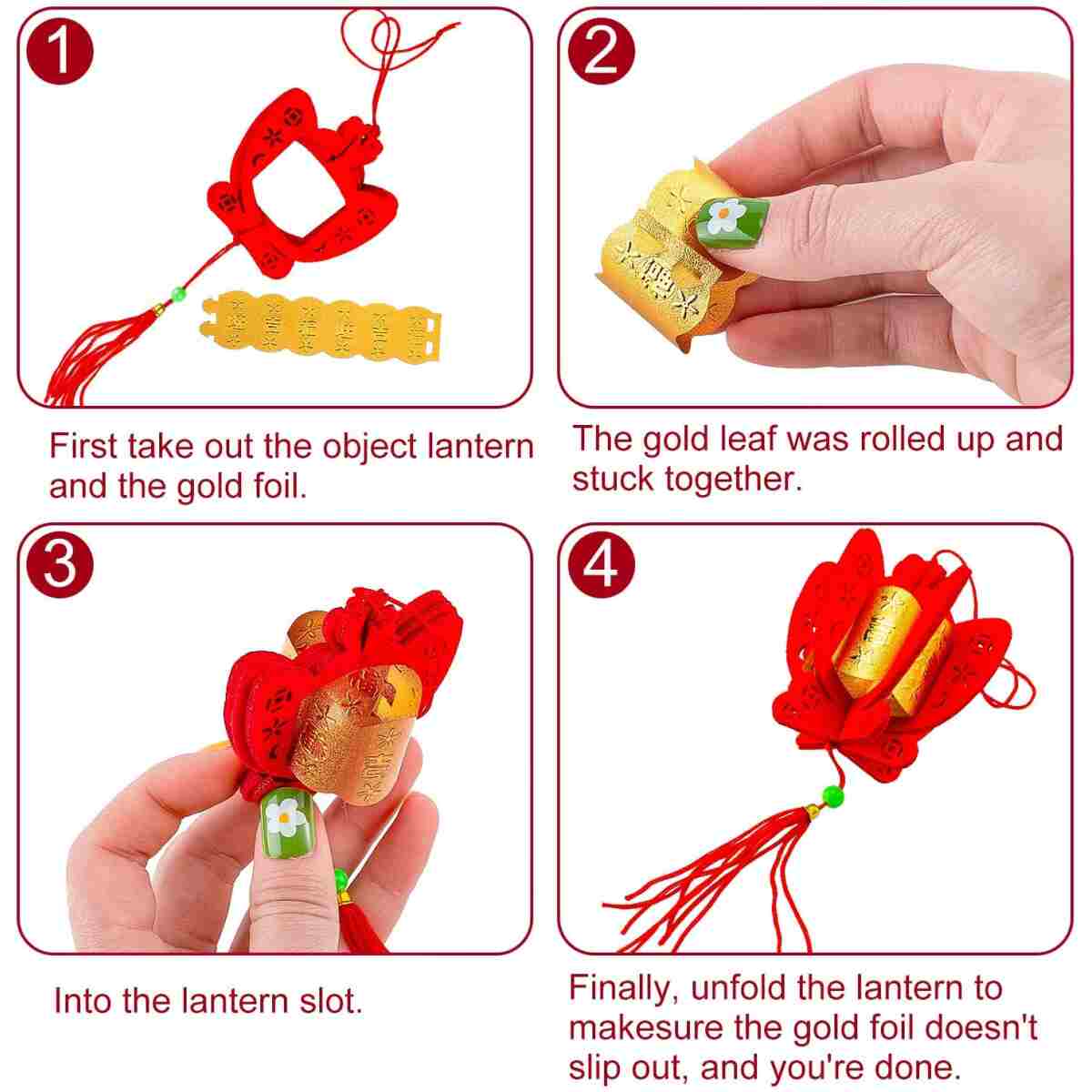 Whaline 36 Pieces Chinese New Year Decorations Chinese Knot Pendant Red Hanging Ornaments,Lucky Fu Pendants for New Year Home Office Car Trees Spring Festival New Year...