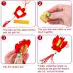 Whaline 36 Pieces Chinese New Year Decorations Chinese Knot Pendant Red Hanging Ornaments,Lucky Fu Pendants for New Year Home Office Car Trees Spring Festival New Year...