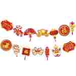 Year of the Snake Garland 2025 Chinese New Year Flag Banner Happy New Year Decoration China Party Spring Chinese New Year Banners Garland (Snake)