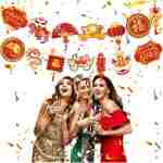 Year of the Snake Garland 2025 Chinese New Year Flag Banner Happy New Year Decoration China Party Spring Chinese New Year Banners Garland (Snake)