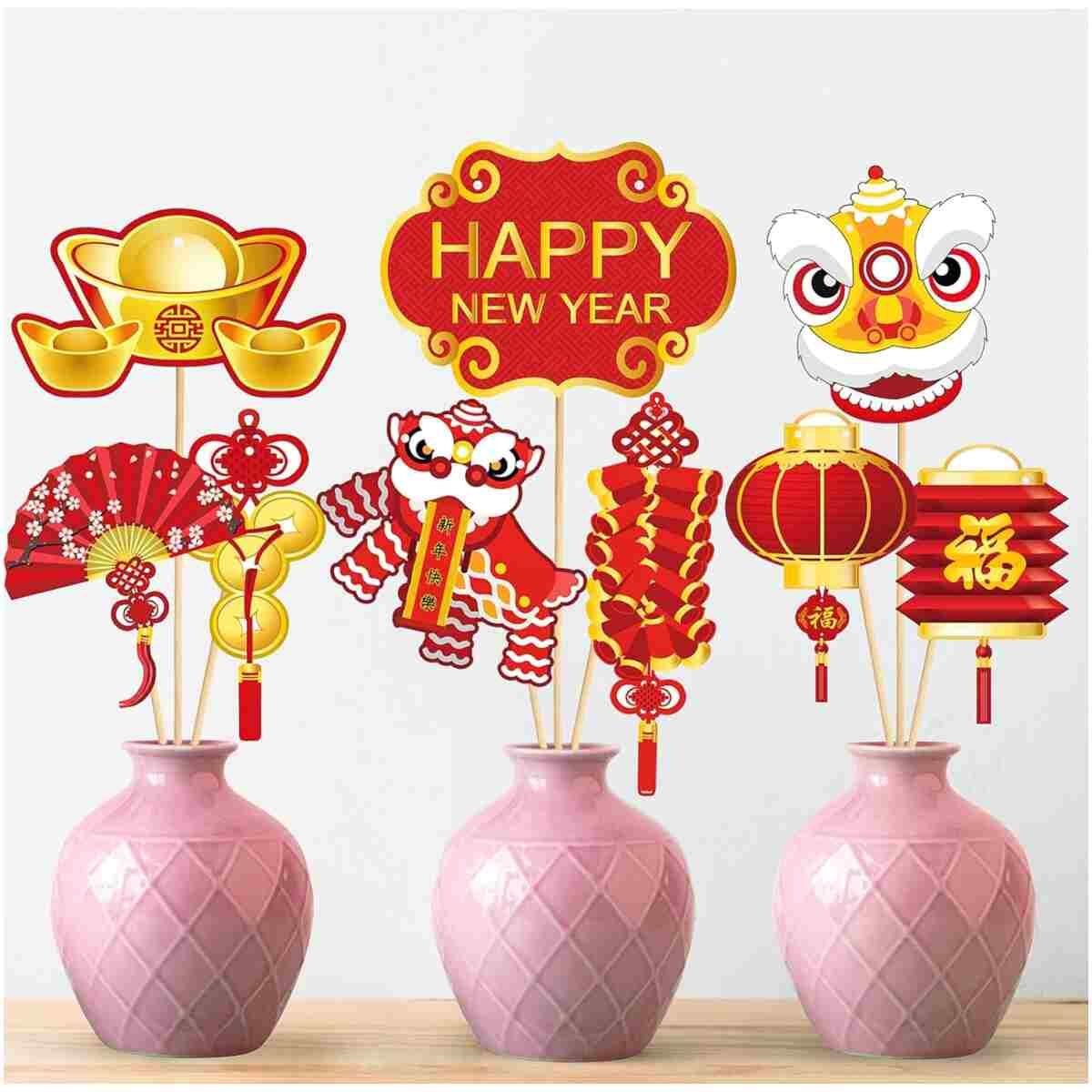Year of the Snake Garland 2025 Chinese New Year Flag Banner Happy New Year Decoration China Party Spring Chinese New Year Banners Garland (Snake)