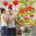 Year of the Snake Garland 2025 Chinese New Year Flag Banner Happy New Year Decoration China Party Spring Chinese New Year Banners Garland (Snake)