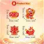 2Pcs Year of Snake 2025 Door Decorations, Chinese New Year Welcome Sign, Spring Festival Hanging Decoration, Couplets Banner for Chinese New Year Door Wall Indoor Outdoor...