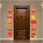 2Pcs Year of Snake 2025 Door Decorations, Chinese New Year Welcome Sign, Spring Festival Hanging Decoration, Couplets Banner for Chinese New Year Door Wall Indoor Outdoor...