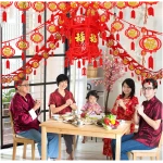 3 Sets Chinese New Year Hanging Ornaments Chinese New Year Garland Chinese Spring Festival Lantern for Lunar New Year Chinese New Year Spring Festival Home Restaurant Decoration