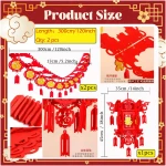 3 Sets Chinese New Year Hanging Ornaments Chinese New Year Garland Chinese Spring Festival Lantern for Lunar New Year Chinese New Year Spring Festival Home Restaurant Decoration
