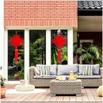 Supla 2 Pack Chinese New Year Decorations 21" W 39" L Chinese Red Knot Tassel Hanging Oriental Lucky Ornaments Spring Wall Ornaments for Asian Lunar New Year 2024 Year of The...