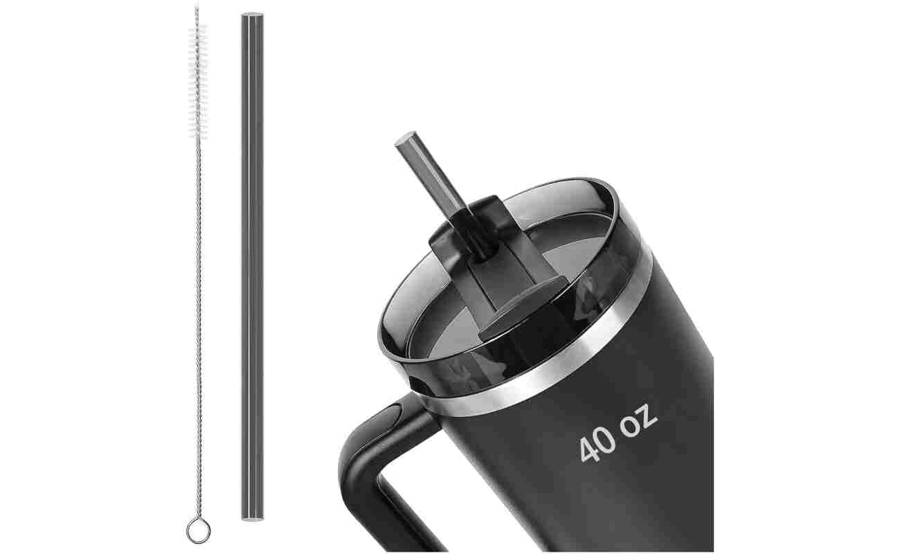 1 Pack 12" Reusable Straws for Stanley Cup 40 oz，for Stanley Tumbler Straws, for Stanley Cup Accessories，for Various Drinkware, Dishwasher Safe, High Temperature...