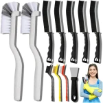 11Pcs Crevice Cleaning Brush Set, Hard Bristle Cleaning Supplies for Kitchen, Bathroom, Corner, Grout, Sink, Cup, Teapot, Bottle, Blender