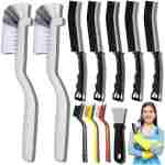 11Pcs Crevice Cleaning Brush Set, Hard Bristle Cleaning Supplies for Kitchen, Bathroom, Corner, Grout, Sink, Cup, Teapot, Bottle, Blender