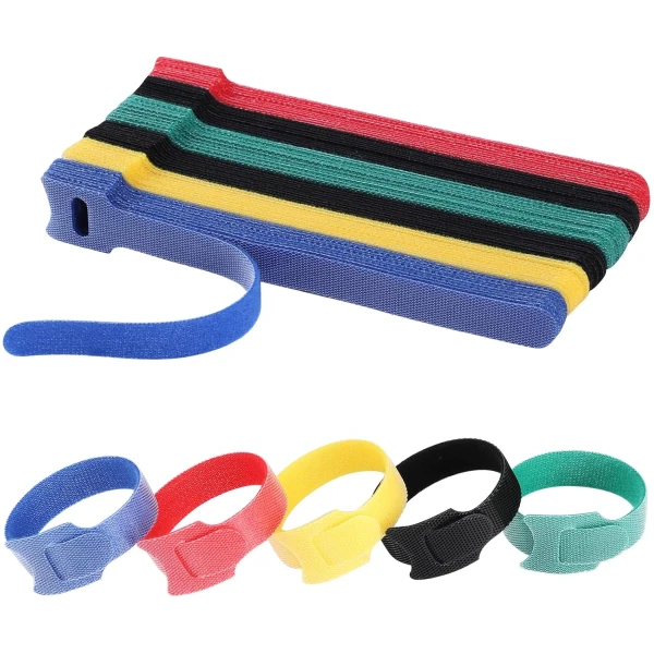 120PCS 6 Inch Cable Ties Reusable Multi-Purpose Wire Ties Cord Organizer Adjustable Cable Management 5 Colors