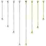 16 Pcs Necklace Extender Gold and Silver Plated Bracelet Extender Extender Chain Set 4 Different Length: 6 inch 4 inch 3 inch 2 inch (8 Silver, 8 Gold)