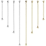 16 Pcs Necklace Extender Gold and Silver Plated Bracelet Extender Extender Chain Set 4 Different Length: 6 inch 4 inch 3 inch 2 inch (8 Silver, 8 Gold)
