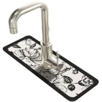 2 PC Kitchen Sink Splash Guard Faucet Mat,Super Absorbent Fast Drying Mat Sink Gadgets-Splash Guard Behind Faucet Drip Catcher for Kitchen, Bathroom,Sink Mat, Dish Drying Mat,...