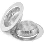 2 Pcs Sink Strainer for Most Kitchen Sink Drain Basket, Upgraded Double-Layer Safe Design Kitchen Sink Strainer (Outer Diameter 4.5 Inch)