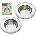 2PCS Kitchen Sink Strainer - Stainless Steel, Large Wide Rim 4.5" Diameter