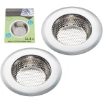 2PCS Kitchen Sink Strainer - Stainless Steel, Large Wide Rim 4.5" Diameter