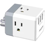 3-Outlet USB Wall Charger and Extender with 3-Way Splitter, ETL Listed - for Home, Office, Cruise Ship
