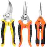 3-Pack Stainless Steel Pruning Shears, Pruning Snips and Clippers for Gardening