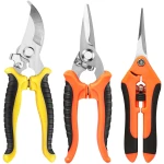 3-Pack Stainless Steel Pruning Shears, Pruning Snips and Clippers for Gardening