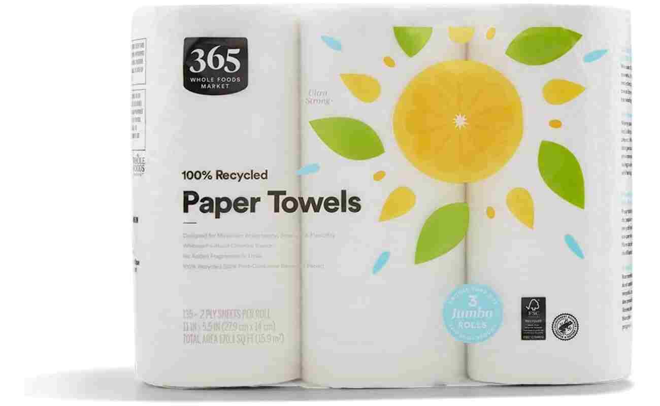 365 by Whole Foods Market, Paper Towels 135 Sheet Jumbo Rolls 3 Count, 135 Count