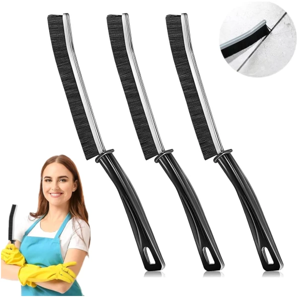 3Pcs Crevice Cleaning Brush Tool, Grout Brush Cleaning Supplies, Bathroom Cleaning Brush, Hard Bristle Crevice Cleaning Brush for Household Use