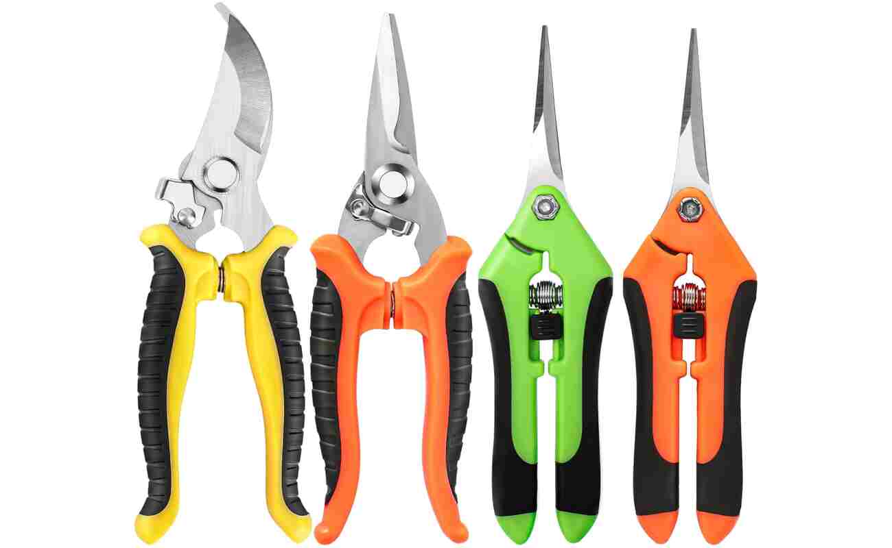 4 Pack Garden Pruning Shears, Stainless Steel Garden Shears, Gardening Shears, Garden Scissors, Garden Clippers, Pruning Snips, Pruning Shears for Gardening Tools (4PCS Yellow...