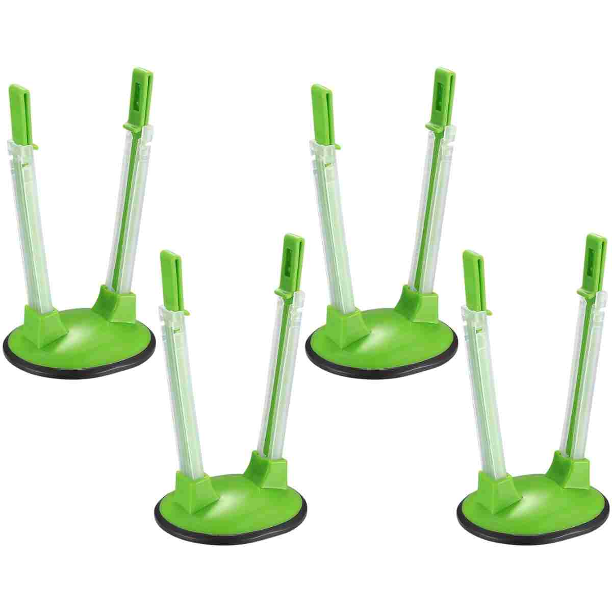 4 Pcs Baggy Rack, Freezer Bag Holder Stand, Adjustable Food Storage Holders, Plastic Food Prep Bag/Zip Lock Bag Holder Stand, for Food Meal Prep Bag, Kitchen Gadget (4)