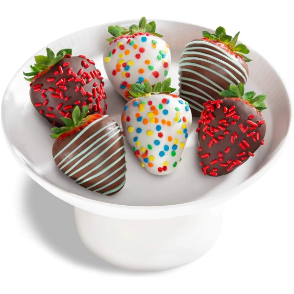 6 Happy Birthday Chocolate Covered Strawberries