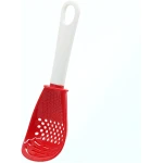 6 in 1 Multifunctional cooking gadgets, 356°F Heat Resistant kitchen gadgets, Egg Separator, Cooking, Draining, Mashing, Grating, Cooking spoon red